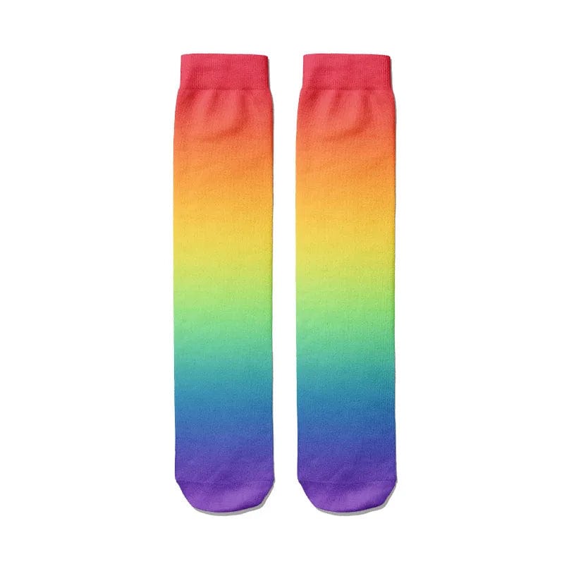 MySocks Chaussettes Dégradé / Unique Chaussette Arc-En-Ciel