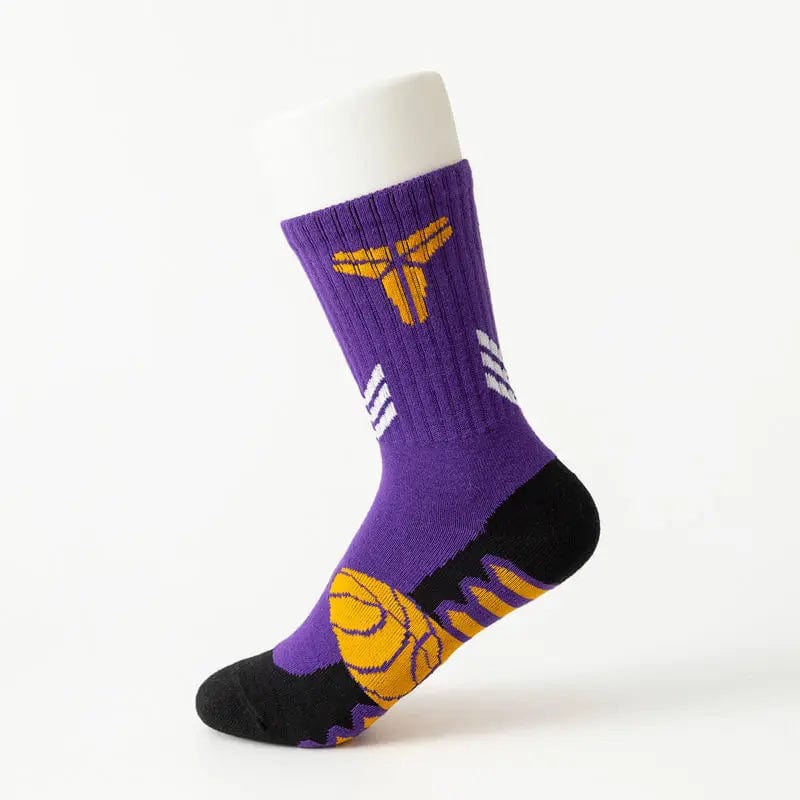 MySocks Chaussettes Violet / 6-8 Ans Chaussette Basketball Junior