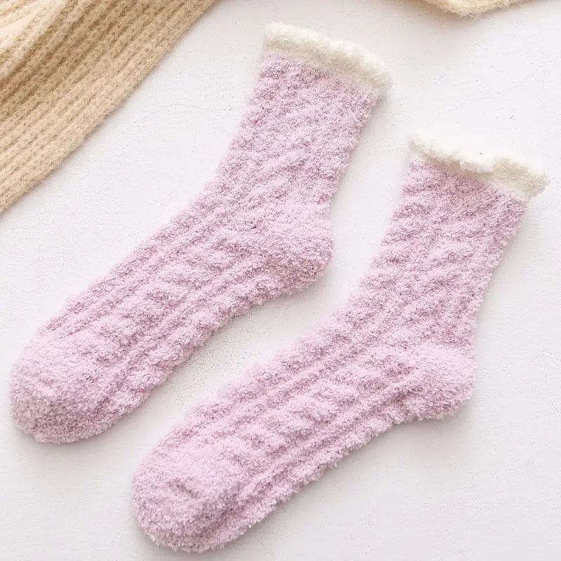 MySocks Chaussettes Violet / 34-42 Chaussette Bouclette