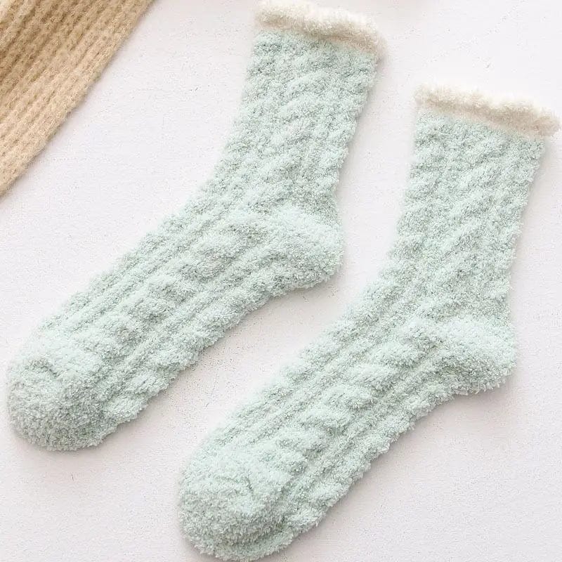 MySocks Chaussettes Vert / 34-42 Chaussette Bouclette