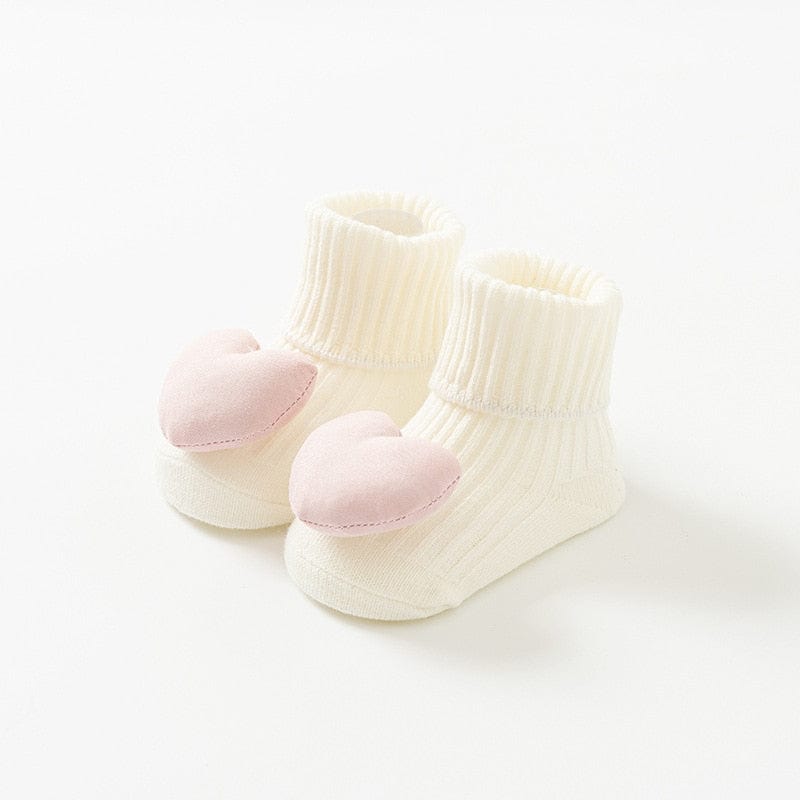 MySocks Chaussettes Blanc / 0 à 6 Mois Chaussette Bouclette Bébé