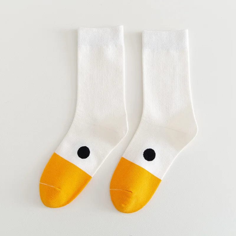 MySocks Chaussettes Blanc / 35-40 Chaussette Canard