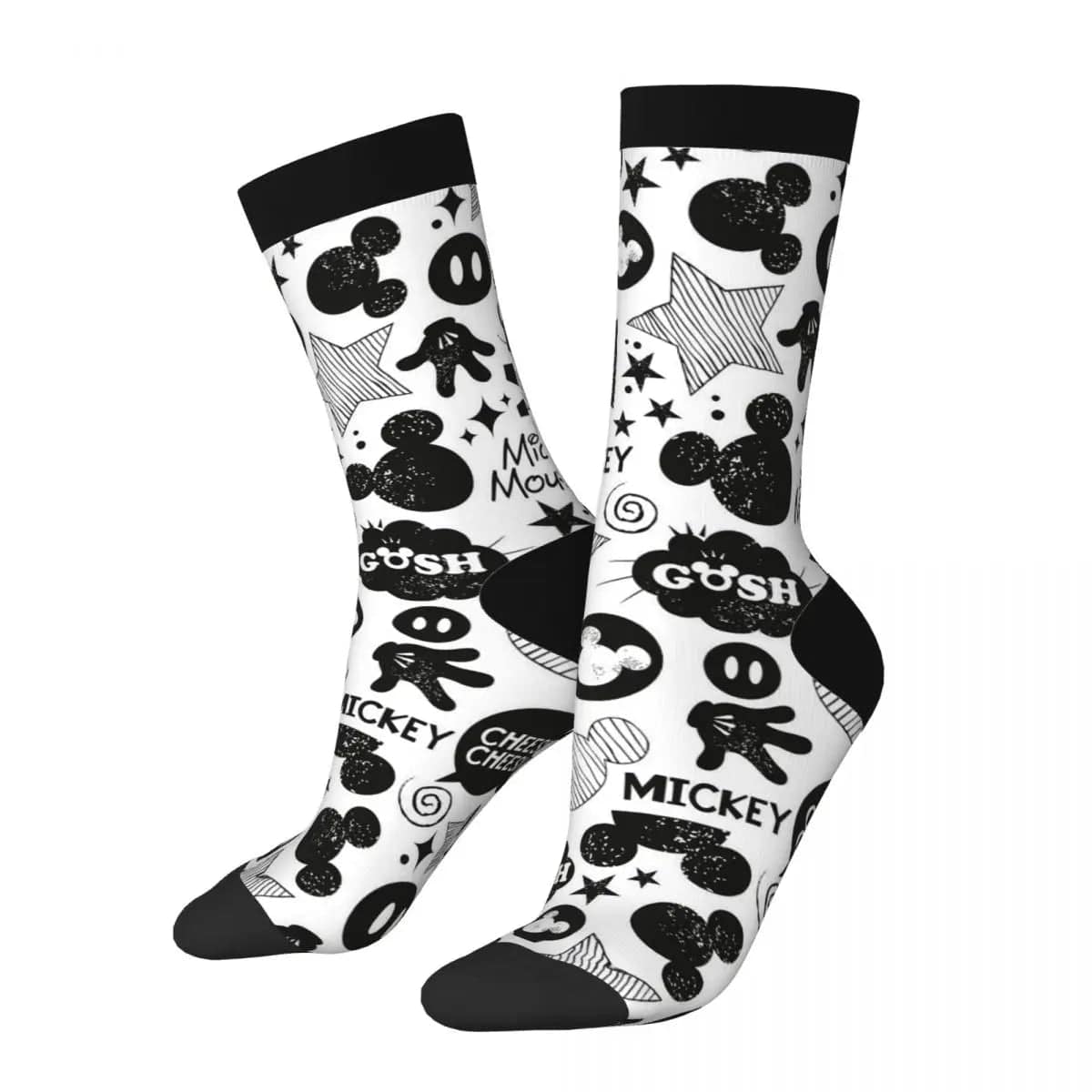 MySocks Chaussettes Noir & Blanc / Unique Chaussette Cartoon