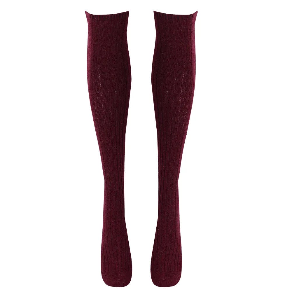 MySocks Chaussettes Bordeaux / Unique Chaussette Cuissarde