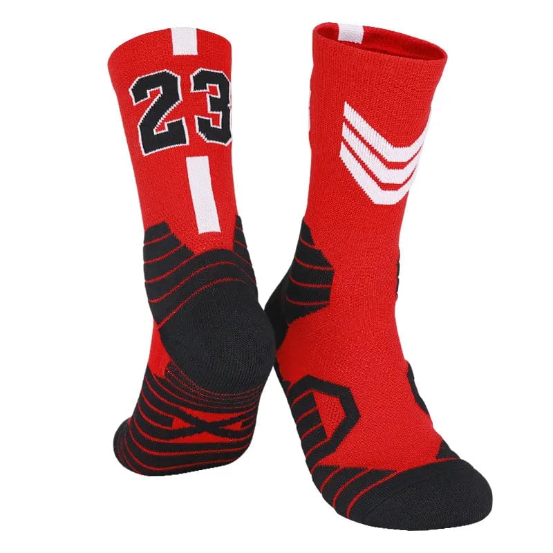 MySocks Chaussettes Rouge - 23 / 38-46 Chaussette De Basket