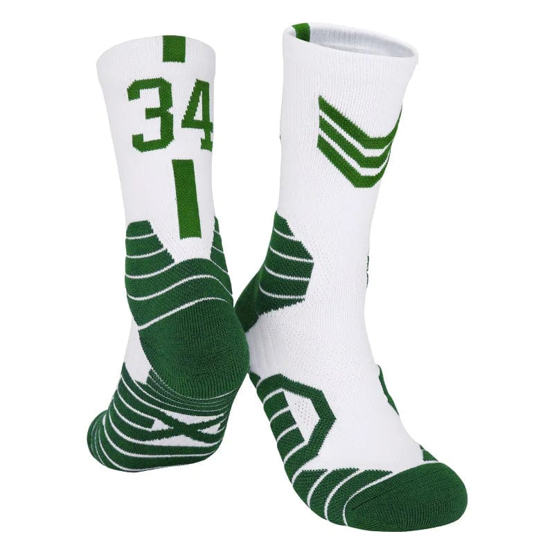 MySocks Chaussettes Vert -34 / 38-46 Chaussette De Basket