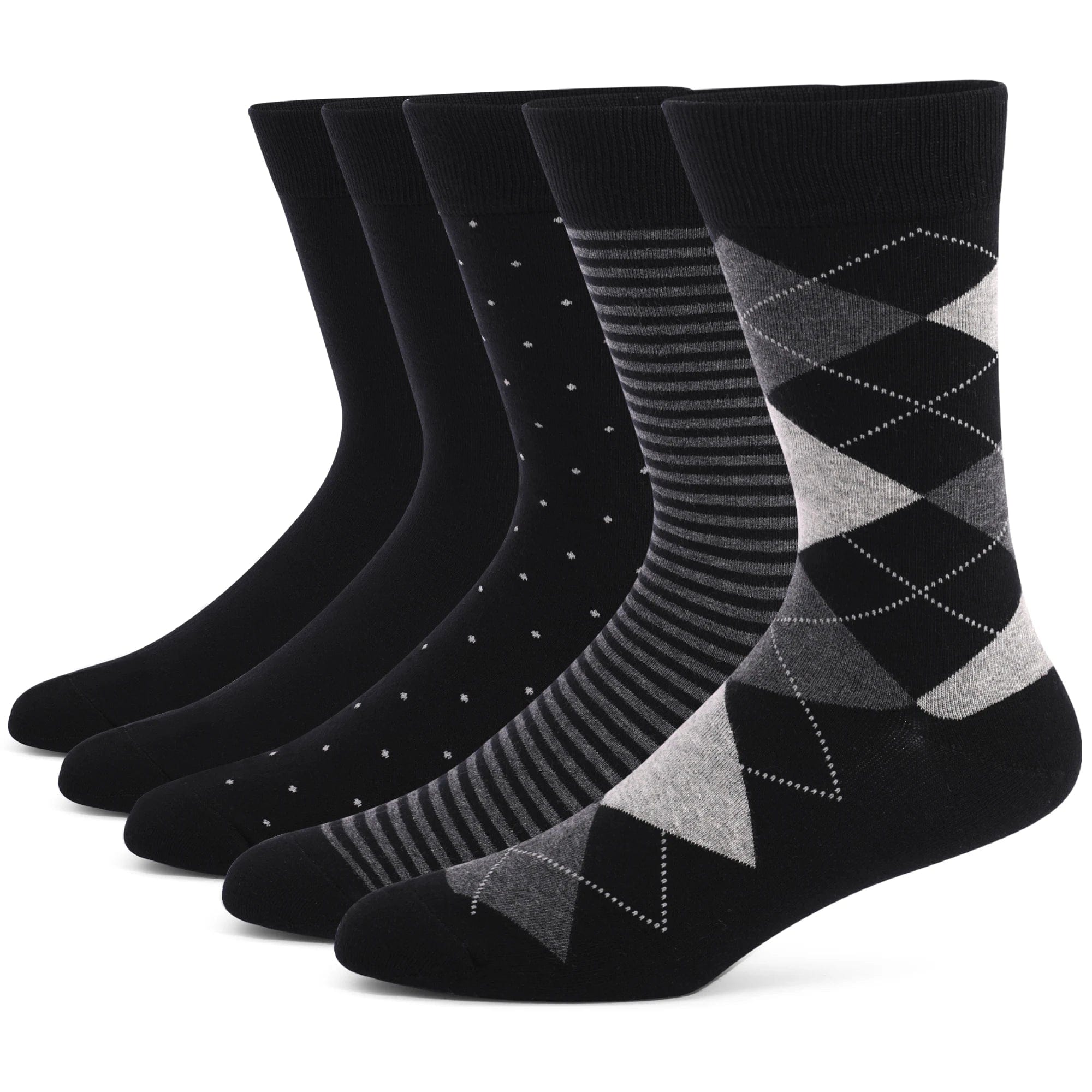 MySocks Chaussettes Noir / 5 Paires / 41-46 Chaussette De Ville Homme