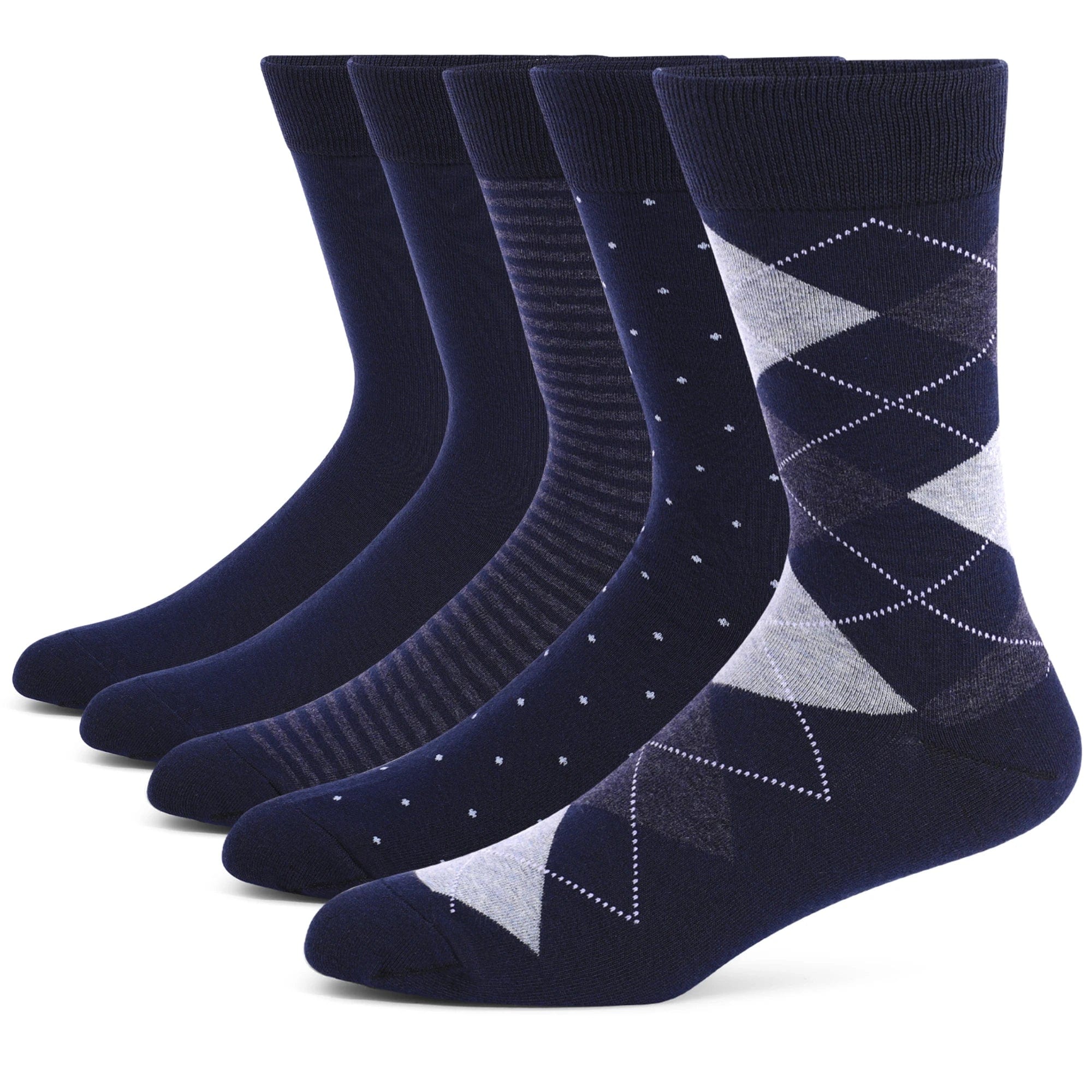 MySocks Chaussettes Bleu Marine / 5 Paires / 41-46 Chaussette De Ville Homme