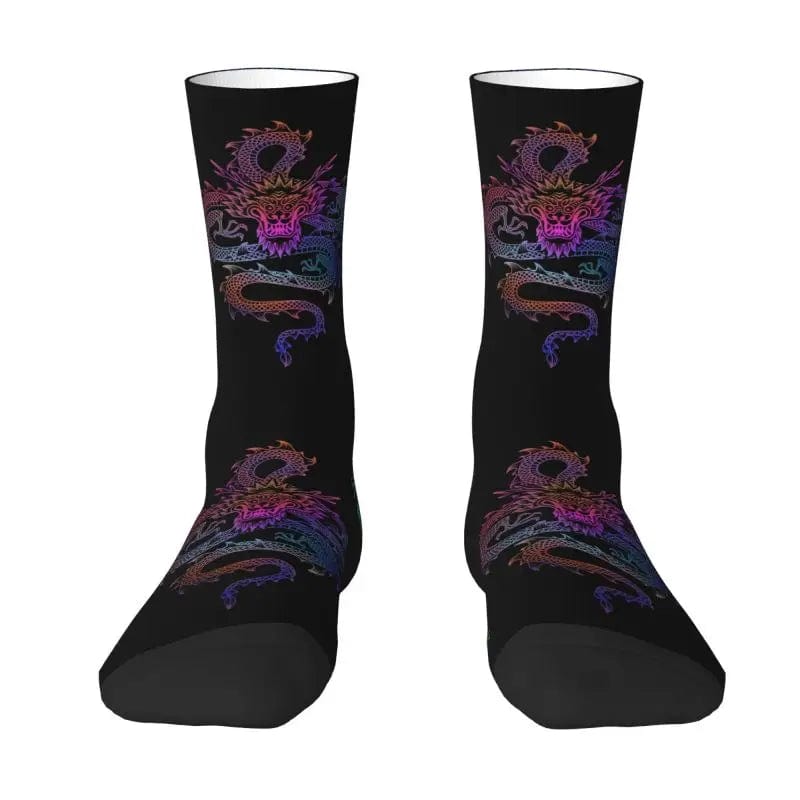 MySocks Chaussettes Violet / Unique Chaussette Dragon