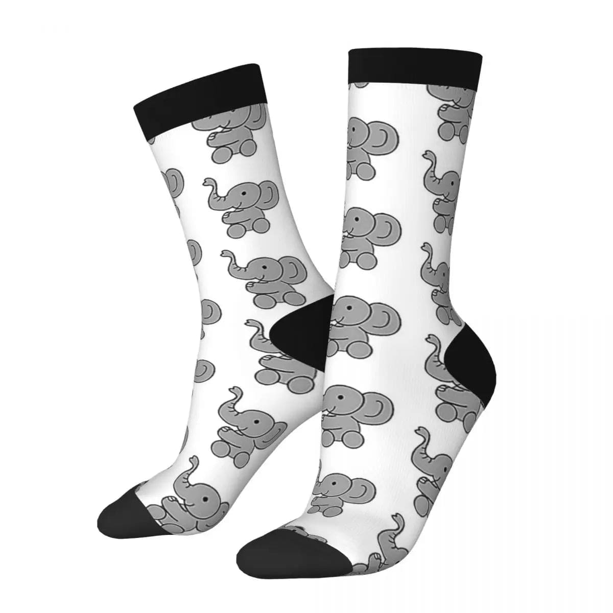 MySocks Chaussettes Blanc / Unique Chaussette Eléphant