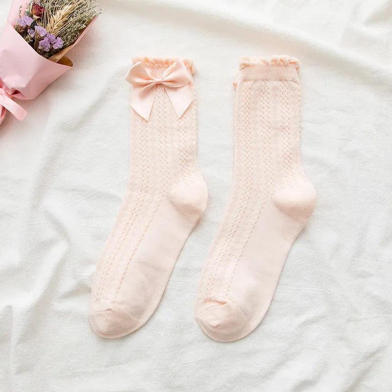 MySocks Chaussettes Rose / 35-40 Chaussette En Dentelle