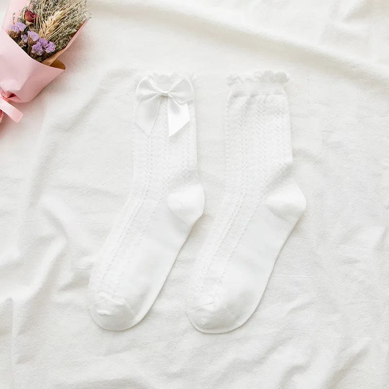 MySocks Chaussettes Blanc / 35-40 Chaussette En Dentelle