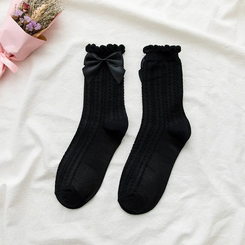 MySocks Chaussettes Noir / 35-40 Chaussette En Dentelle