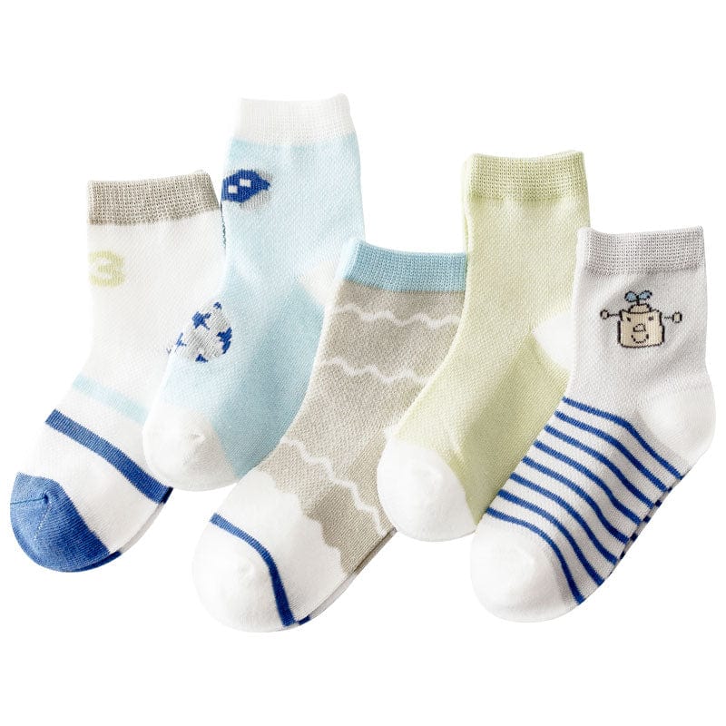 MySocks Chaussettes Bleu / 0 à 1 An Chaussette Été Bébé