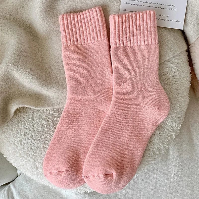 MySocks Chaussettes Rose / Unique Chaussette Femme Hiver