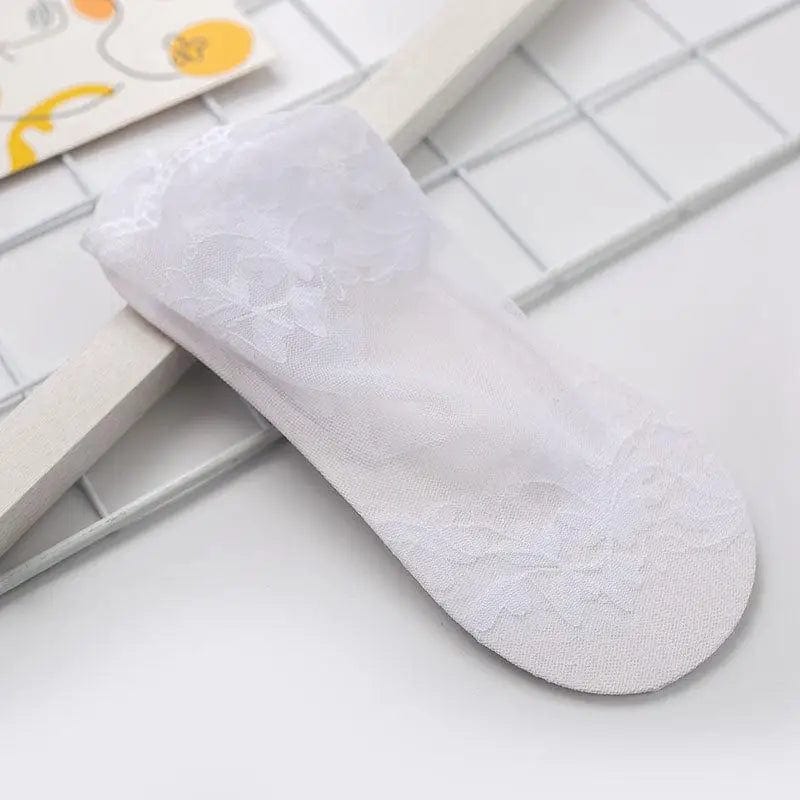 MySocks Chaussettes Blanc / Unique Chaussette Femme Sexy