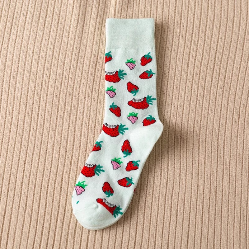 MySocks Chaussettes Bleu / Unique Chaussette Fraise