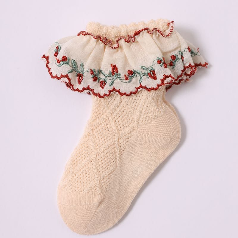 MySocks Chaussettes 3 Paires - Beige / 0 à 6 Mois Chaussette Froufrou Bébé