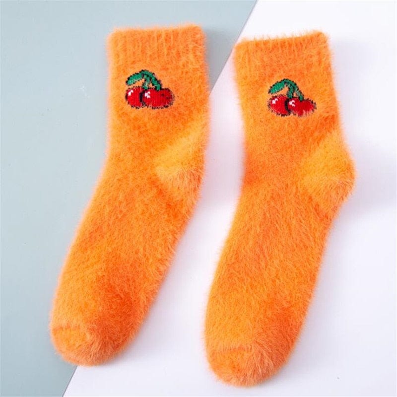 MySocks Chaussettes Cerise / 35-39 Chaussette Fruits