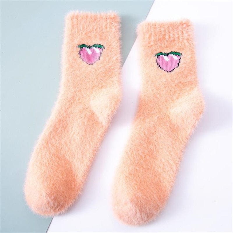 MySocks Chaussettes Pêche / 35-39 Chaussette Fruits