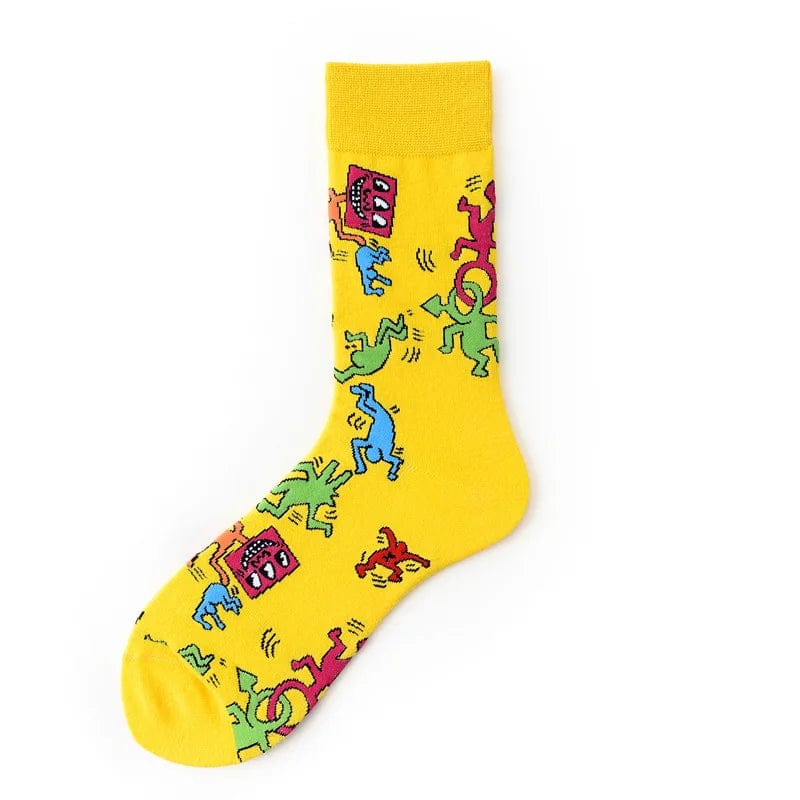 MySocks Chaussettes Bonhomme Qui Danse / 36 -42 Chaussette Fun