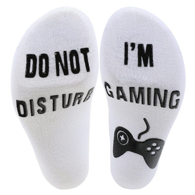 MySocks Chaussettes Blanc & Noir / Unique Chaussette Gamer