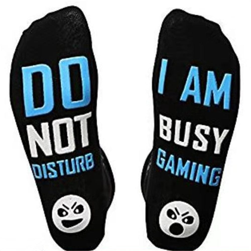 MySocks Chaussettes Noir & Bleu / Unique Chaussette Gamer