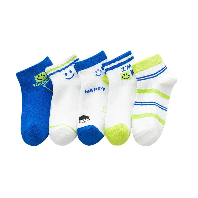 MySocks Chaussettes Lot 2 - Bleu-Vert / 5 Paires / 1 À 3 Ans Chaussette Garçon