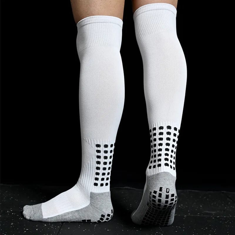 MySocks Chaussettes Blanc / 38-46 Chaussette Haute Antidérapante