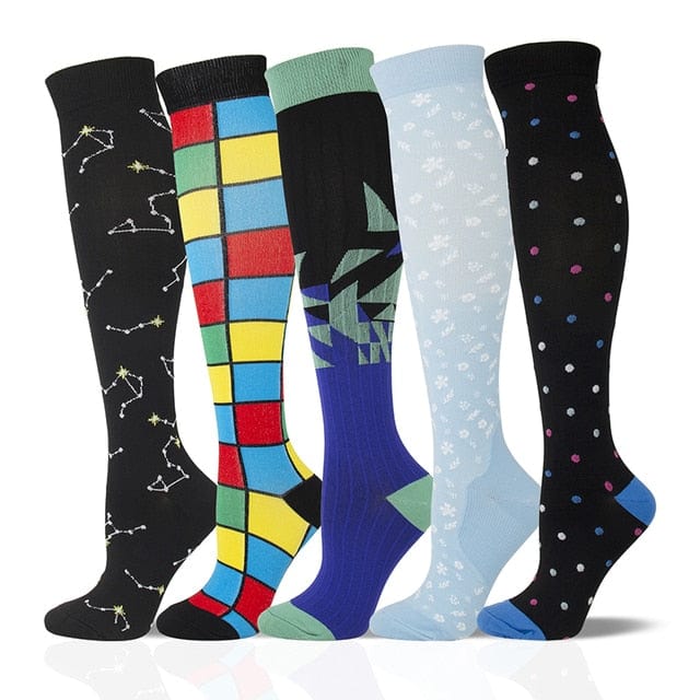 MySocks Chaussettes Unique / Multicolore Chaussette Haute Homme Fantaisie