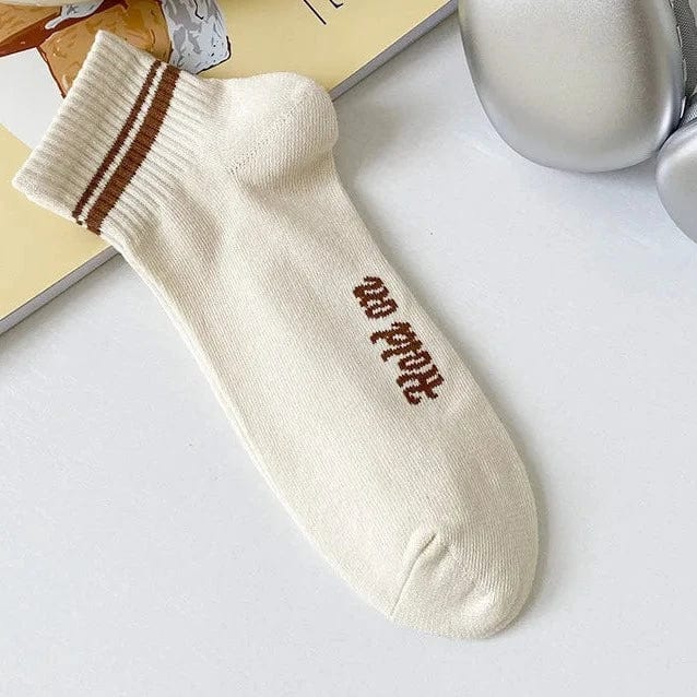 MySocks Chaussettes Style 3 / Unique Chaussette Homme Beige