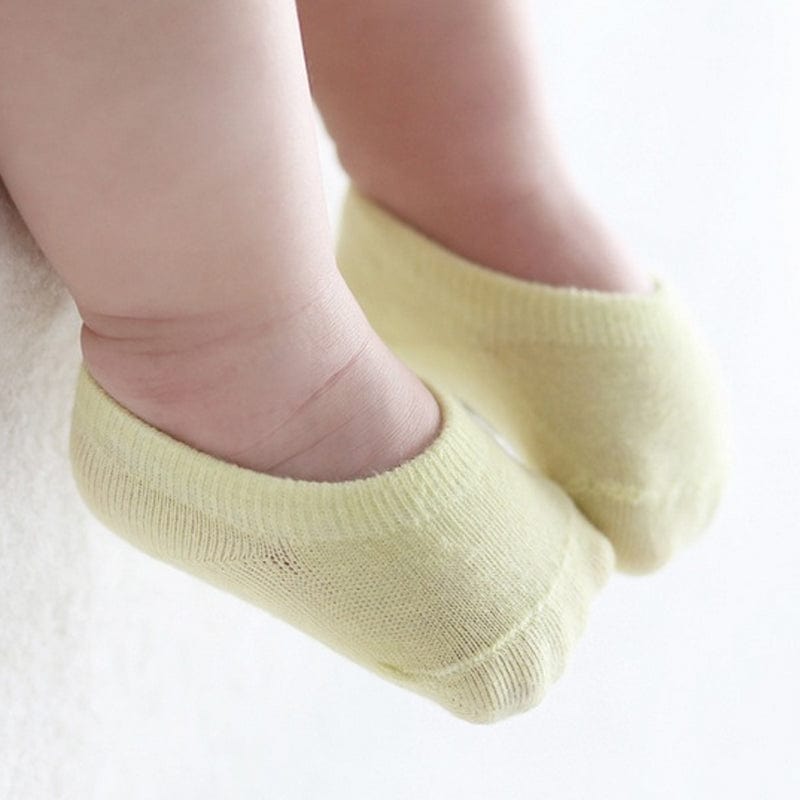 MySocks Chaussettes 5 Paires - Jaune / 0 à 3 Mois Chaussette Invisible Bébé