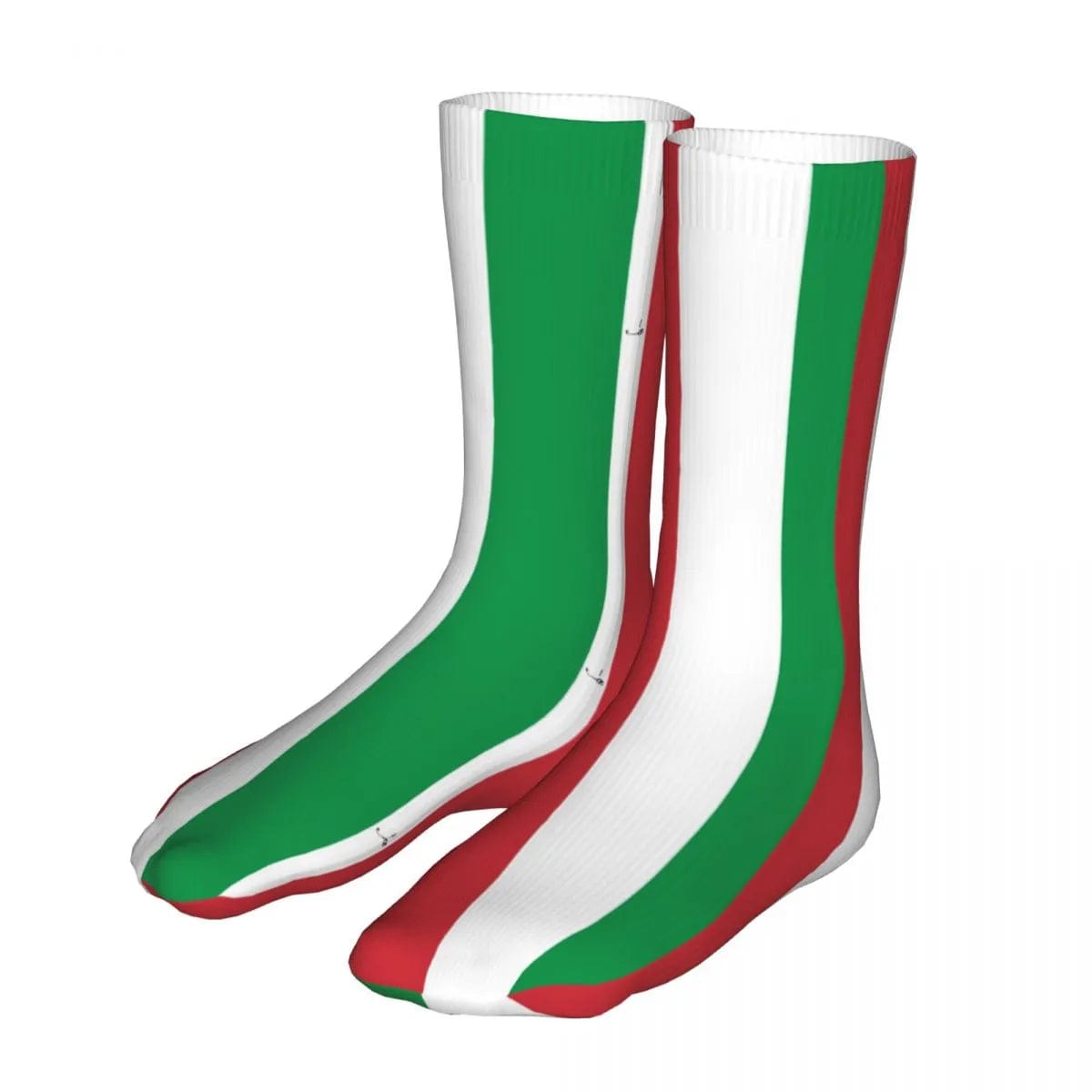 MySocks Chaussettes Vert-Blanc-Rouge / Unique Chaussette Italienne