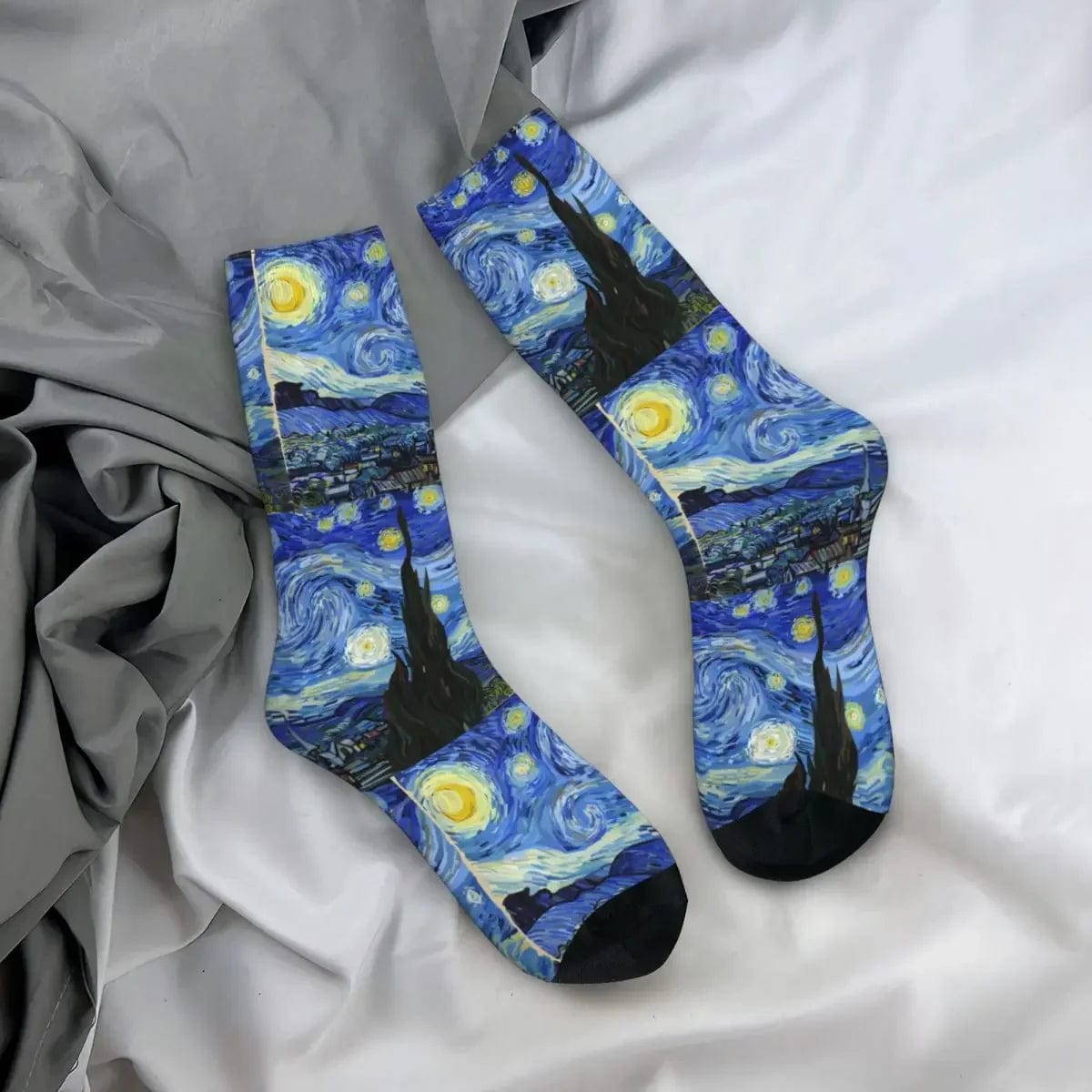 MySocks Chaussettes Bleu / Unique Chaussette La Nuit Étoilée