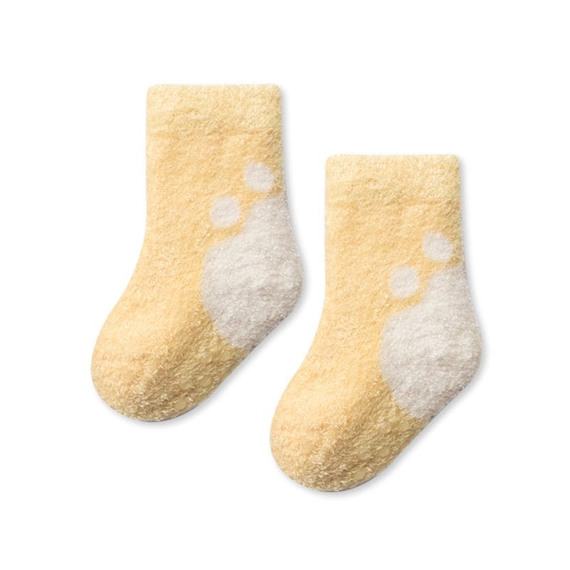 MySocks Chaussettes Jaune / 0 à 12 Mois Chaussette Laine Bébé