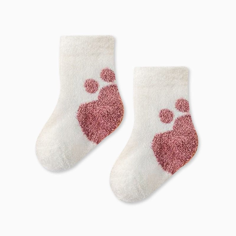 MySocks Chaussettes Blanc 1 / 0 à 12 Mois Chaussette Laine Bébé