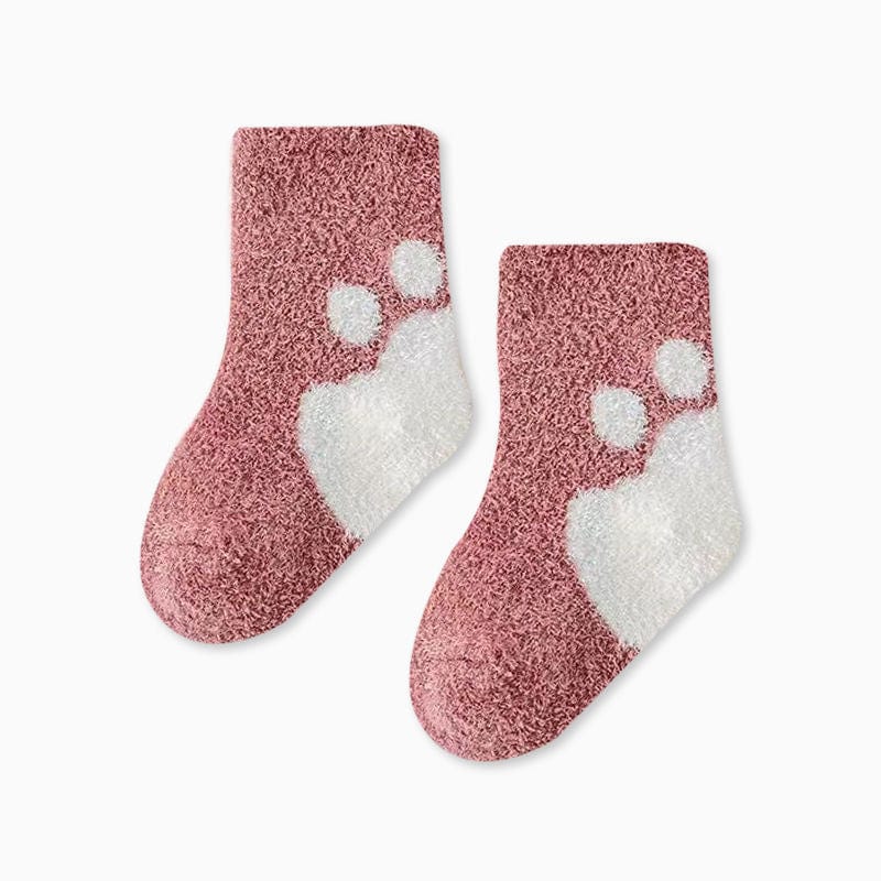 MySocks Chaussettes Rose Pâle / 0 à 12 Mois Chaussette Laine Bébé