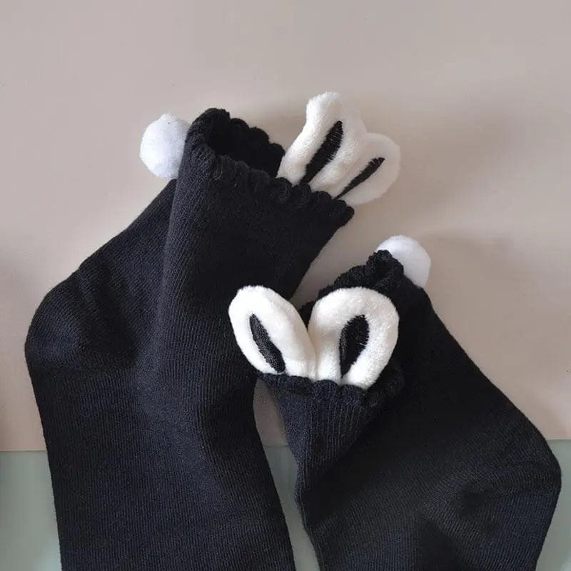 MySocks Chaussettes Noir / 35-40 Chaussette Lapin