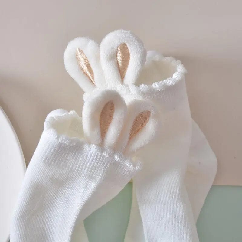 MySocks Chaussettes Blanc / 35-40 Chaussette Lapin