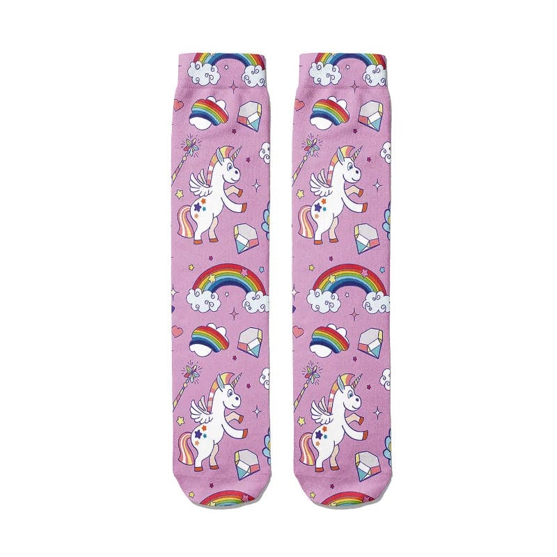 MySocks Chaussettes Rose / Unique Chaussette Licorne