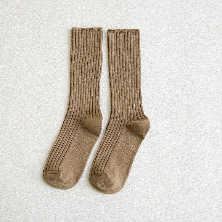 MySocks Chaussettes Kaki / Unique Chaussette Lin Femme