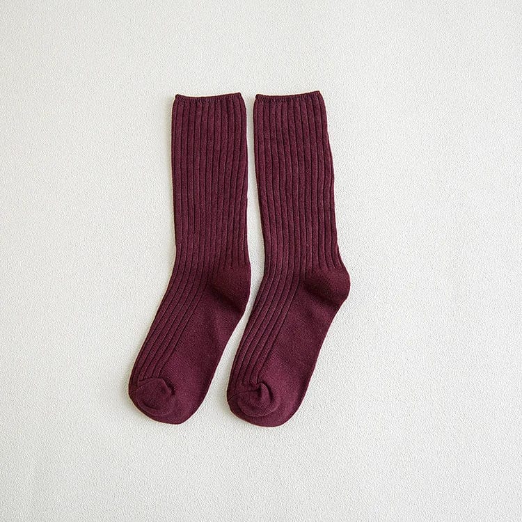 MySocks Chaussettes Violet / Unique Chaussette Lin Femme