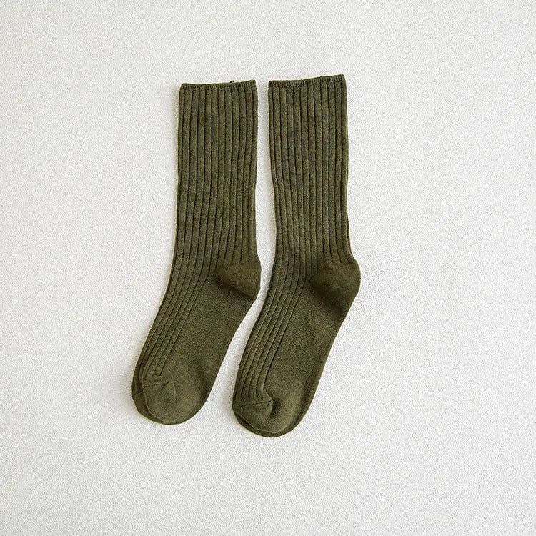 MySocks Chaussettes Vert / Unique Chaussette Lin Femme