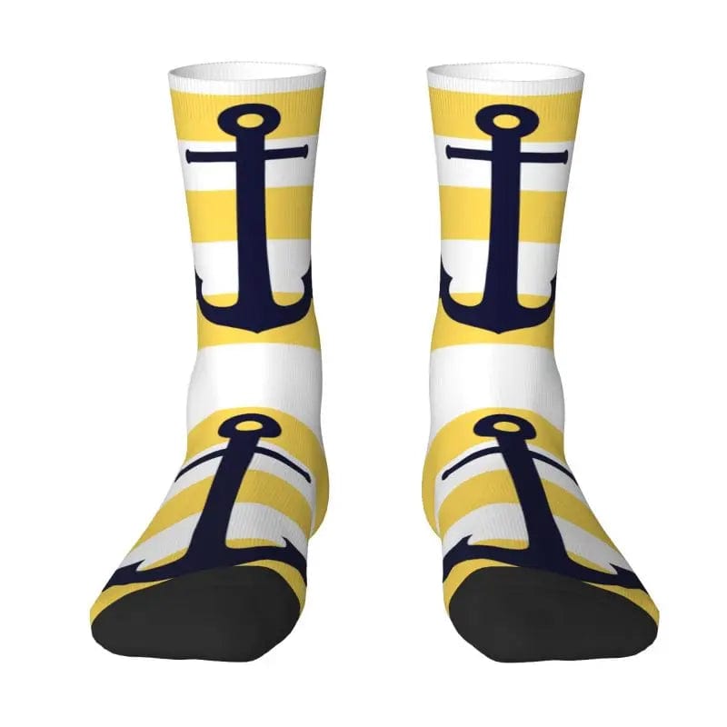 MySocks Chaussettes Jaune / Unique Chaussette Marin