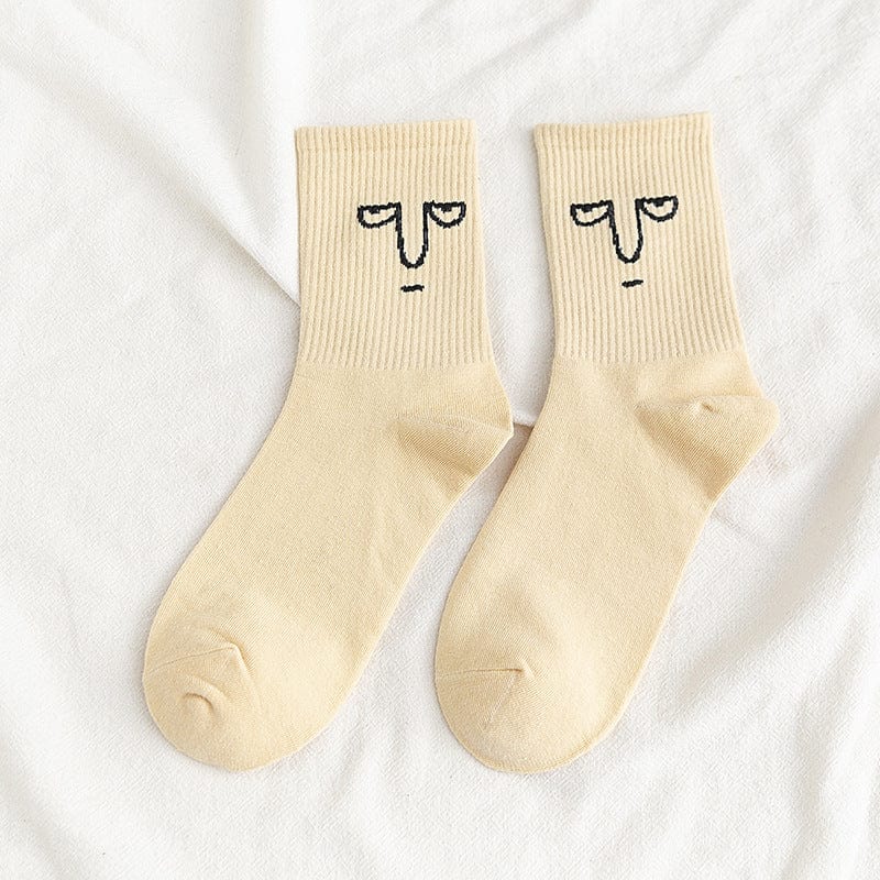 MySocks Chaussettes Beige - Me parle pas. / 35-44 Chaussette Marrante