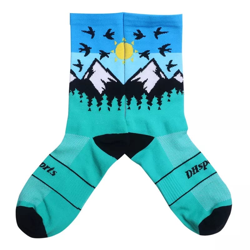 MySocks Chaussettes Bleu / 35-40 Chaussette Montagne