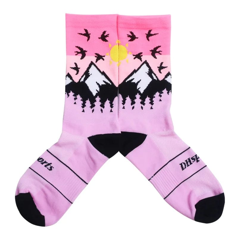 MySocks Chaussettes Rose / 35-40 Chaussette Montagne