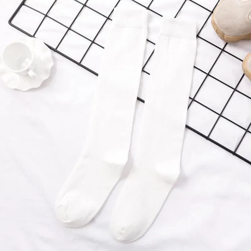 MySocks Chaussettes Blanc / 35-40 Chaussette Montante Femme