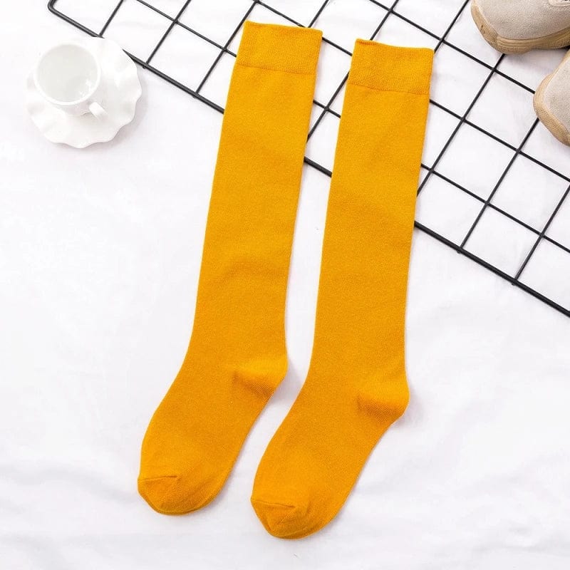 MySocks Chaussettes Jaune / 35-40 Chaussette Montante Femme