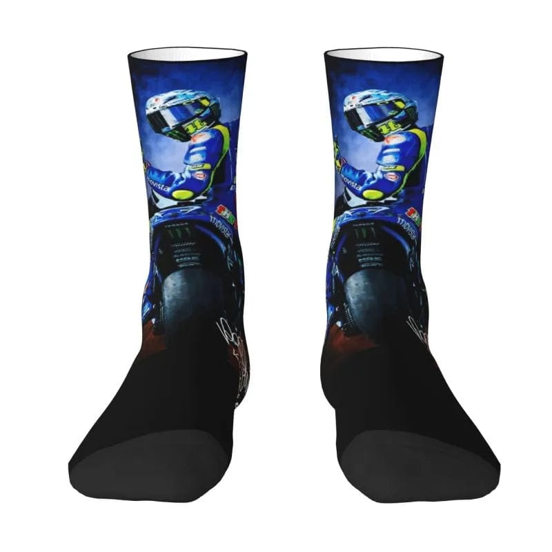 MySocks Chaussettes Bleu / Unique Chaussette Moto